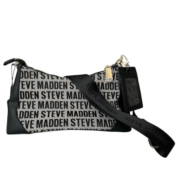 NWT Steve Madden Bbllie Crossbody Bag Black Gray - Picture 11 of 11